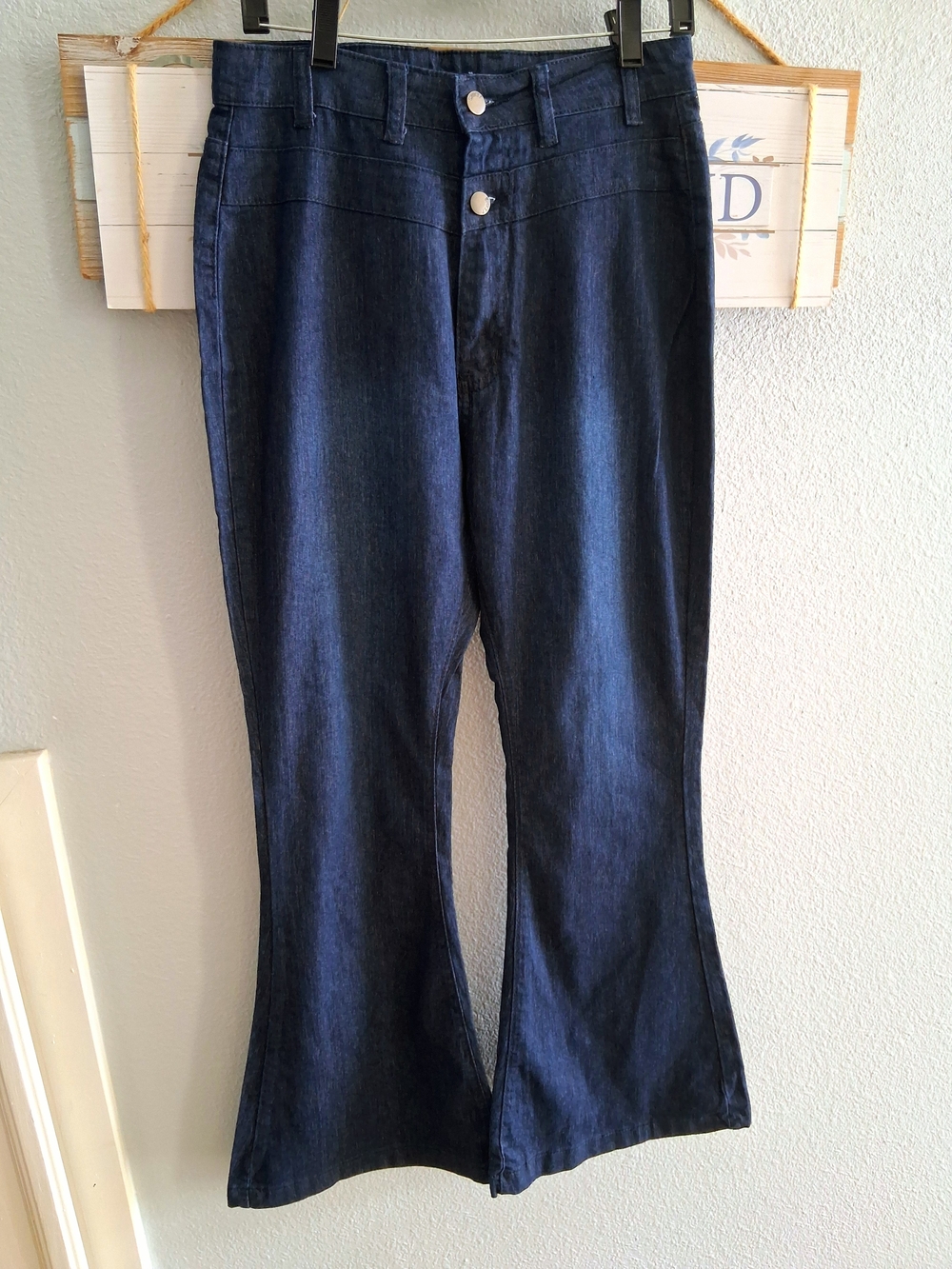 Dark Blue High-Waist Flared Women’s Jeans